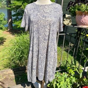 CRAZY TRAIN PYTHON POCKET DRESS L